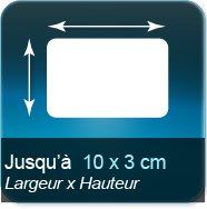 Jusqu'à 100x30mm