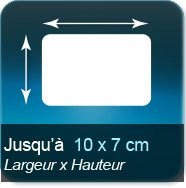 Jusqu'à 100x70mm