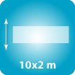 Jusqu'à 10x2m