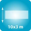 Jusqu'à 10x3m