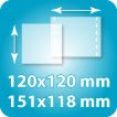 Couverture 120x120mm + Dos 151x118mm