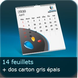 14 feuillets + dos carton gris épais