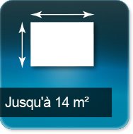 Jusqu'à 14m carré