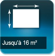 Jusqu'à 16m carré