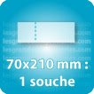 70x210mm = 1 souche