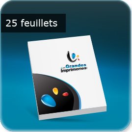 Imprimer des bloc note 25 feuillets