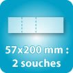 57x200mm = 2 souches