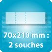 70x210mm = 2 souches