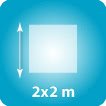Jusqu'à 2x2m