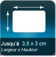 Jusqu'à 35x30mm