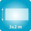 Jusqu'à 3x2m