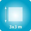 Jusqu'à 3x3m