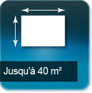 Jusqu'à 40m carré