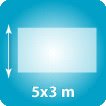 Jusqu'à 5x3m
