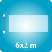 Jusqu'à 6x2m