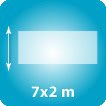 Jusqu'à 7x2m