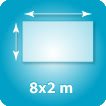 Jusqu'à 8x2m