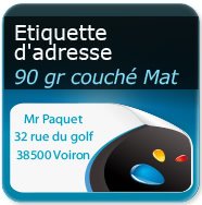 Etiquette d'adresse papier offset 70 gr