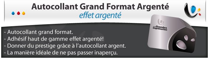 Réaliser d autocollant grand format Grand format autocollant argent