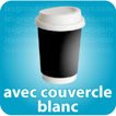 Avec couvercle plastique blanc