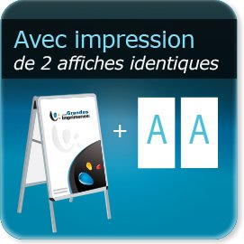 avec impression de 2 affiches identiques