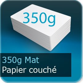 Cartes correspondance couleur 350g Couché mat
