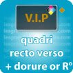 Quadri recto verso + dorure or recto