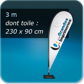 3 m dont toile de 230x90  cm