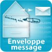 Etiquette fleur Enveloppe Message