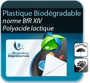 étiquette de sécurité Etiquette biodégrable écologique blanche bfrXIV
