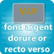 fond argent dorure or recto verso