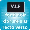 fond noir dorure alu recto verso