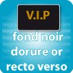 fond noir dorure or recto verso