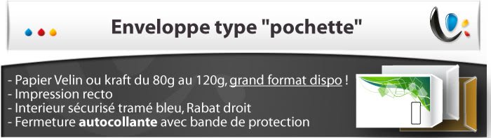 Imprimeurs de enveloppe Enveloppe type pochette