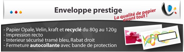 Imprimeurs de enveloppe Gamme Enveloppe prestige