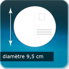 Carte postale insti diamètre 95mm