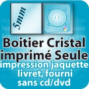 Fabricant pressage tour spindle dvd Boitier cristal5.2mm imprimée seule sans cd dvd
