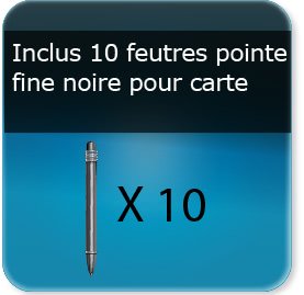 Compatible feutre fin + 10 feutres