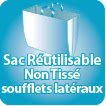 Sac réutilisable Non Tissé soufflets Lateraux uniquement (sans soufflet de fond)