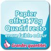 Set table restaurants Quadri recto / papier offset 70g / encres faible odeur