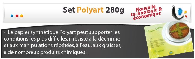 Set Papier Polyart synthétique