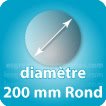 Rond 200 mm diamètre